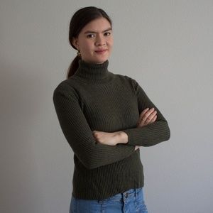 Vtg 90s Wool Turtle Neck